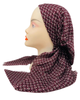 Revaz Burgundy Mini Shapes Pre-Tied Bandanna with Velvet Grip