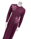 Pen-ky Cherry Flower Bursts Button Down Cotton Blend Nightgown