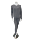 Aspen Dream Heather Grey Cozy Crew Neck Top & Joggers Pajamas Set