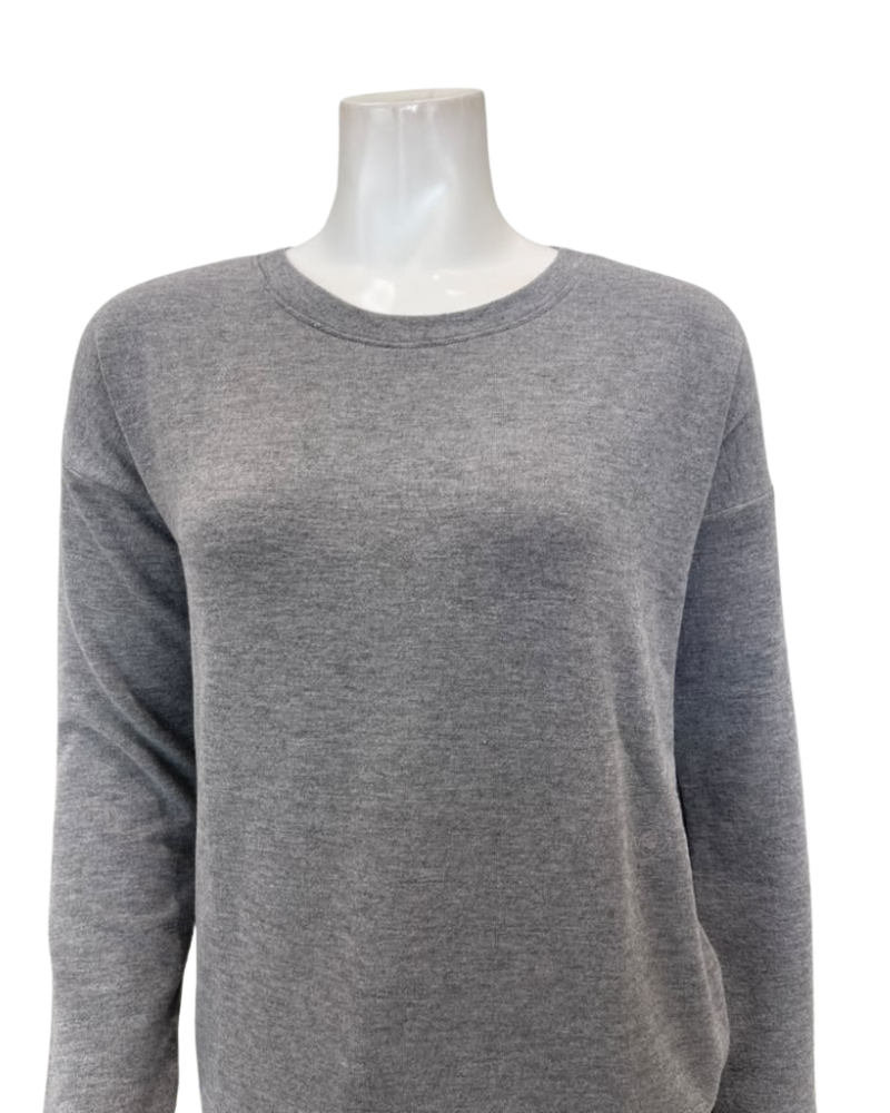 Aspen Dream Heather Grey Cozy Crew Neck Top & Joggers Pajamas Set