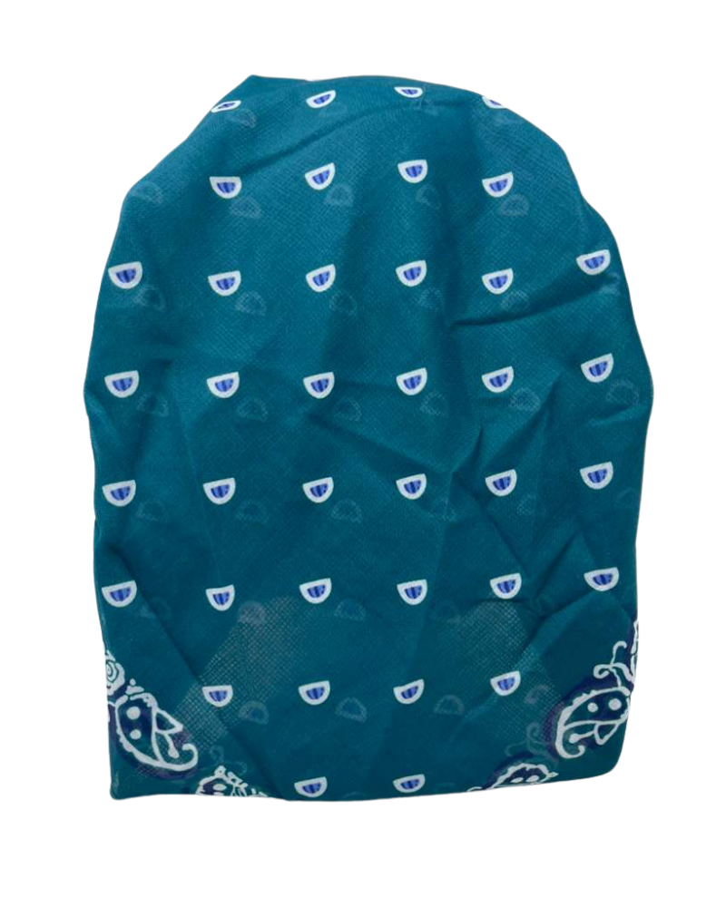 Ahead Teal Heritage Versatile Short Tails Adjustable Open Back Pre-Tied Bandanna