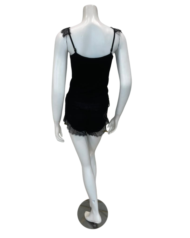 Oh! Zuza Black Lace Cami & Shorts Set