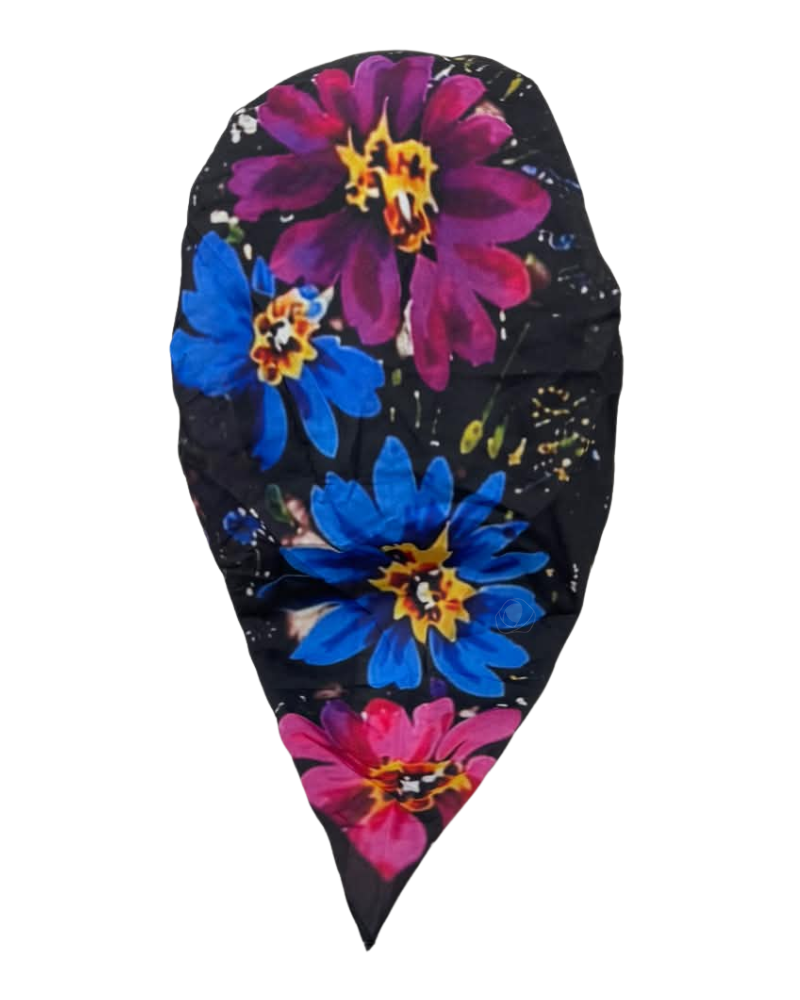 Lizi Headwear Color Meadow Open Back Adjustable Pre-Tied Bandanna with Velvet Grip