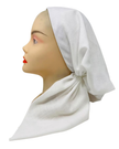 Cherie White Lined Adjustable Closed Back Pre-Tied Bandanna