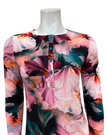 Oh! Zuza Deep Green Floral Long Sleeve Modal Button Down Nightshirt