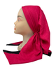 It's Younique Hot Pink Wave Fabric Pre-Tied Open Back Bandanna with Velvet Grip