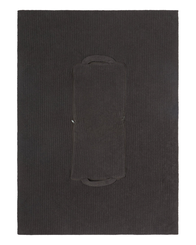 Barefoot Dreams Carbon CozyChic Rib Travel Blanket