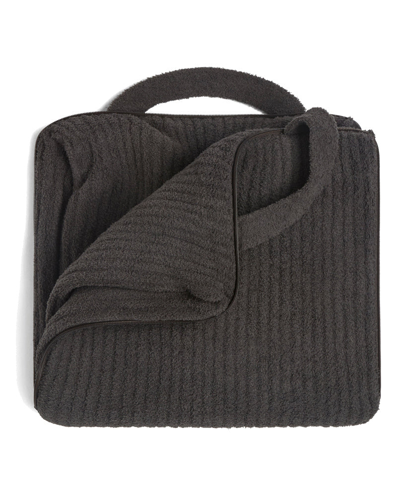 Barefoot Dreams Carbon CozyChic Rib Travel Blanket