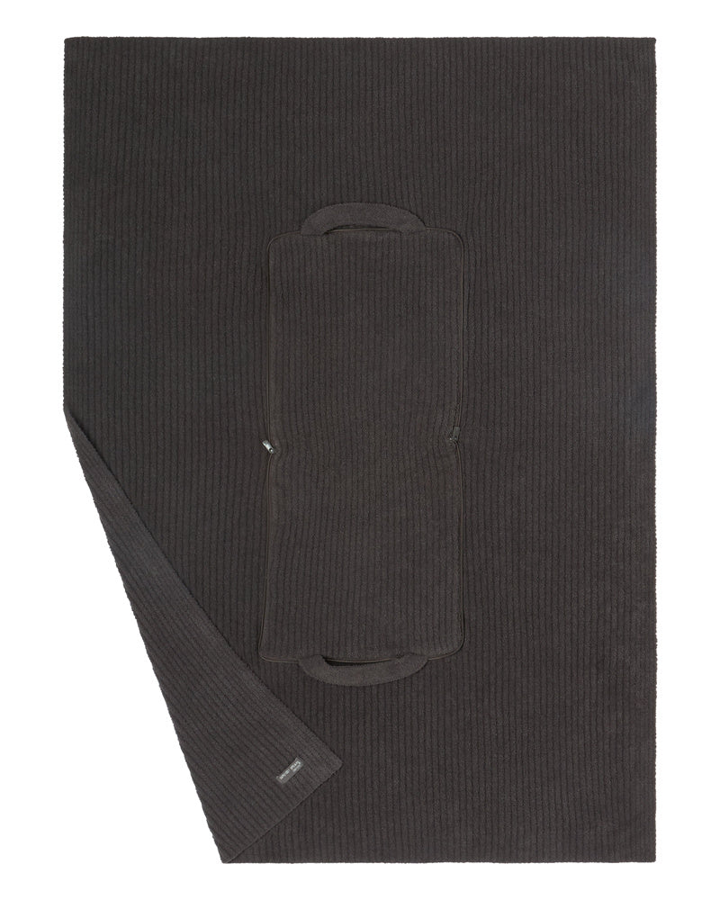 Barefoot Dreams Carbon CozyChic Rib Travel Blanket