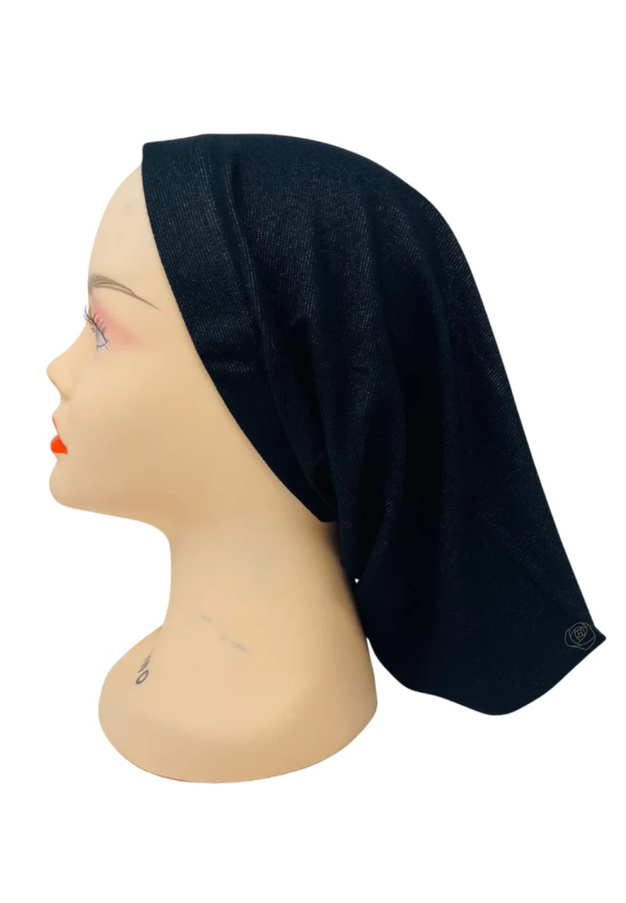 Ahead BN2611 Black Denim Superior Adjustable Beanie Myselflingerie.com