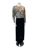 Pen-ky Black with Floral and Chains Print Modal Nursing Nightgown Myselflingerie.com