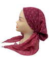 Ahead Pink Cherry Imprint Classic Fit Pre-Tied Bandanna