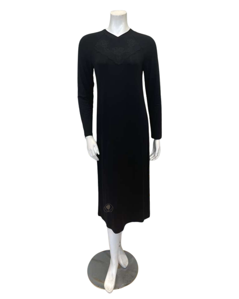Oh! Zuza V20 Black and Lace Modal Nightshirt Myselflingerie.com