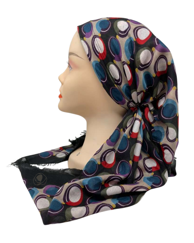 It's Younique OB-BUB-MU Multicolor Bubbles Pre-Tied Open Back Bandanna with Velvet Grip Myselflingerie.com