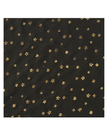 Cherie SP310A-BKG Black/Gold Foil Flowers Adjustable Pre-Tied Open Back Bandanna Myselflingerie.com