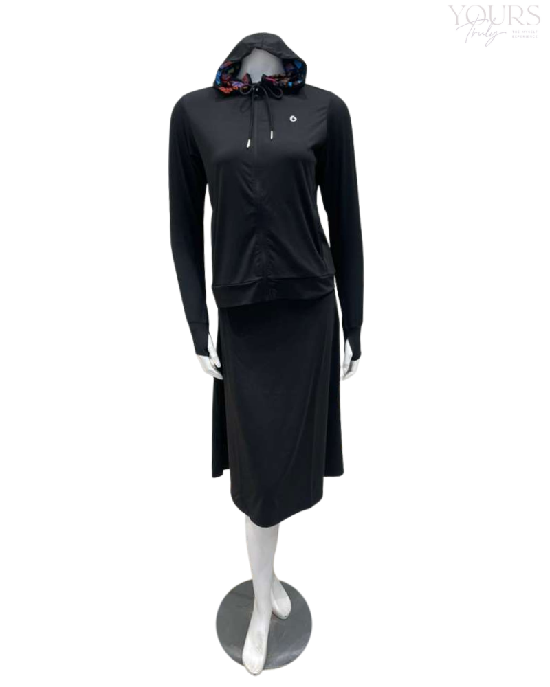 ORD Patterened Active/Swim Hoodie and Skirt Set