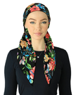 Cherie SPC341A-MU Multi Florals Adjustable Closed Back Pre-Tied Bandanna Myselflingerie.com
