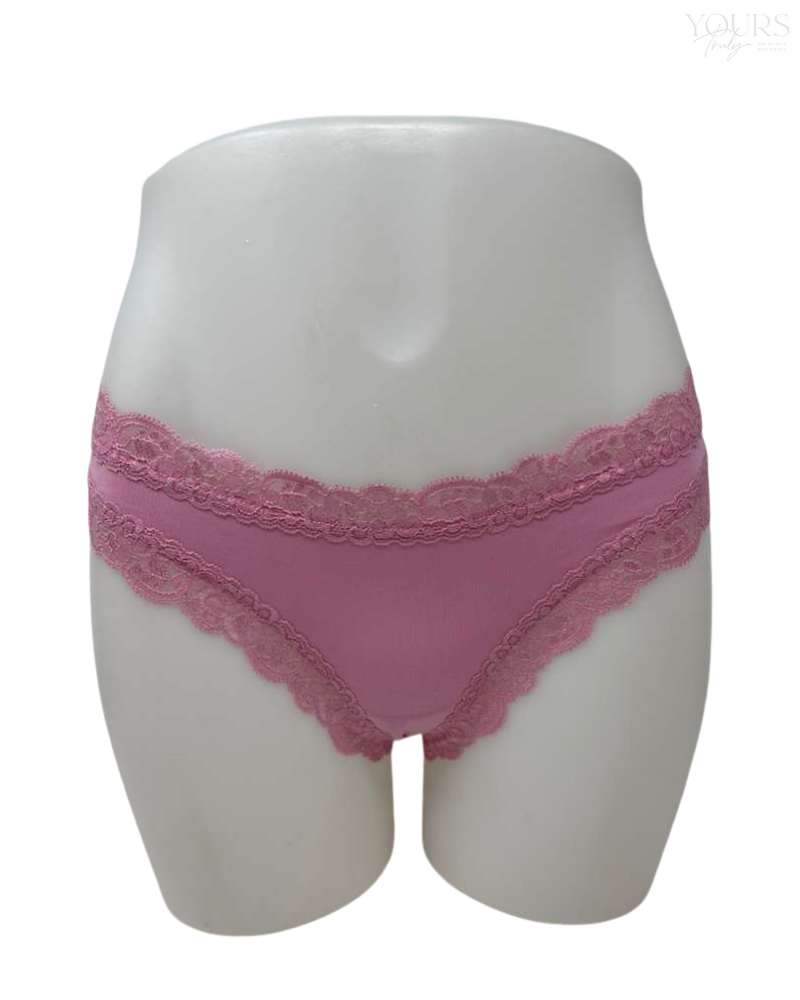 Fleur't 601 Frosé Iconic Modal Lace Trim Thong Myselflingerie.com