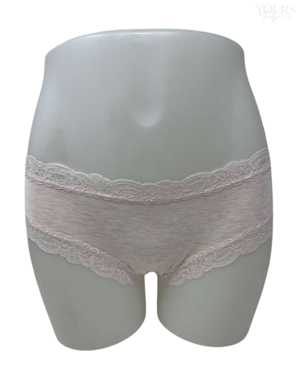 Fleur't 600 Strawberry Whip Iconic Modal Lace Trim Boyshort Myselflingerie.com