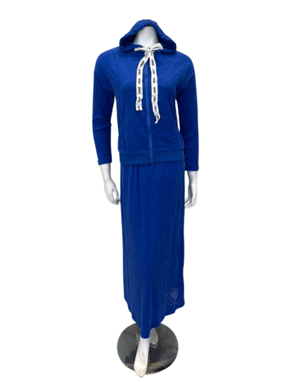 The Scarf Bar 12-972 Royal Swim Twill Tape Terry 2 Piece Set Myselflingerie.com