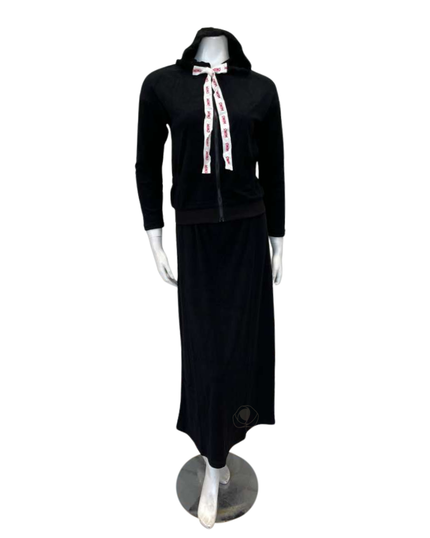 The Star Story 12-972 Black Swim Twill Tape Terry 2 Piece Set Myselflingerie.com