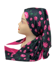 It's Younique OB-FLO-PI Pink Flower Garden Pre-Tied Open Back Bandanna with Velvet Grip Myselflingerie.com