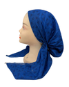 Ahead Blue Optix Israeli Style Long Tails Pre-Tied Bandanna