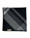 Lizi Headwear Black/White Check Plaid Square Scarf