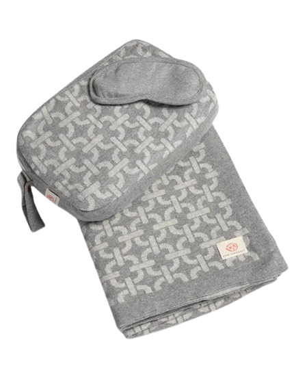Pink Lemonade PLFBTRA34 Vanilla Chains Organic Cotton Travel Blanket & Eye Mask Set Myselflingerie.com