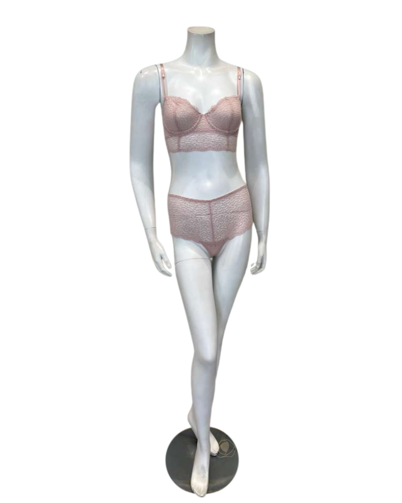 Btemptd Rose Smoke Untamed Demi Underwire Bralette & Thong Set Myselflingerie.com
