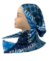 TYED Denim Dots Adjustable Pre-Tied Bandanna with Velvet Grip