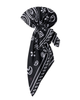 Tie Ur Knot Black Classic Bandanna Style Adjustable Pre-Tied Swim Bandanna Myselflingerie.com