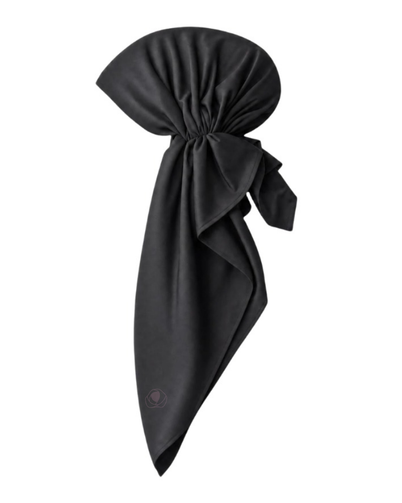 Tie Ur Knot Black Adjustable Pre-Tied Swim Bandanna