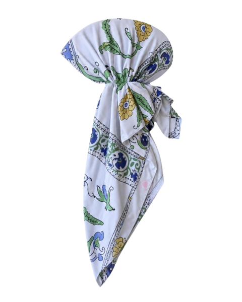 Tie Ur Knot Italian Floral Adjustable Pre-Tied Swim Bandanna Myselflingerie.com