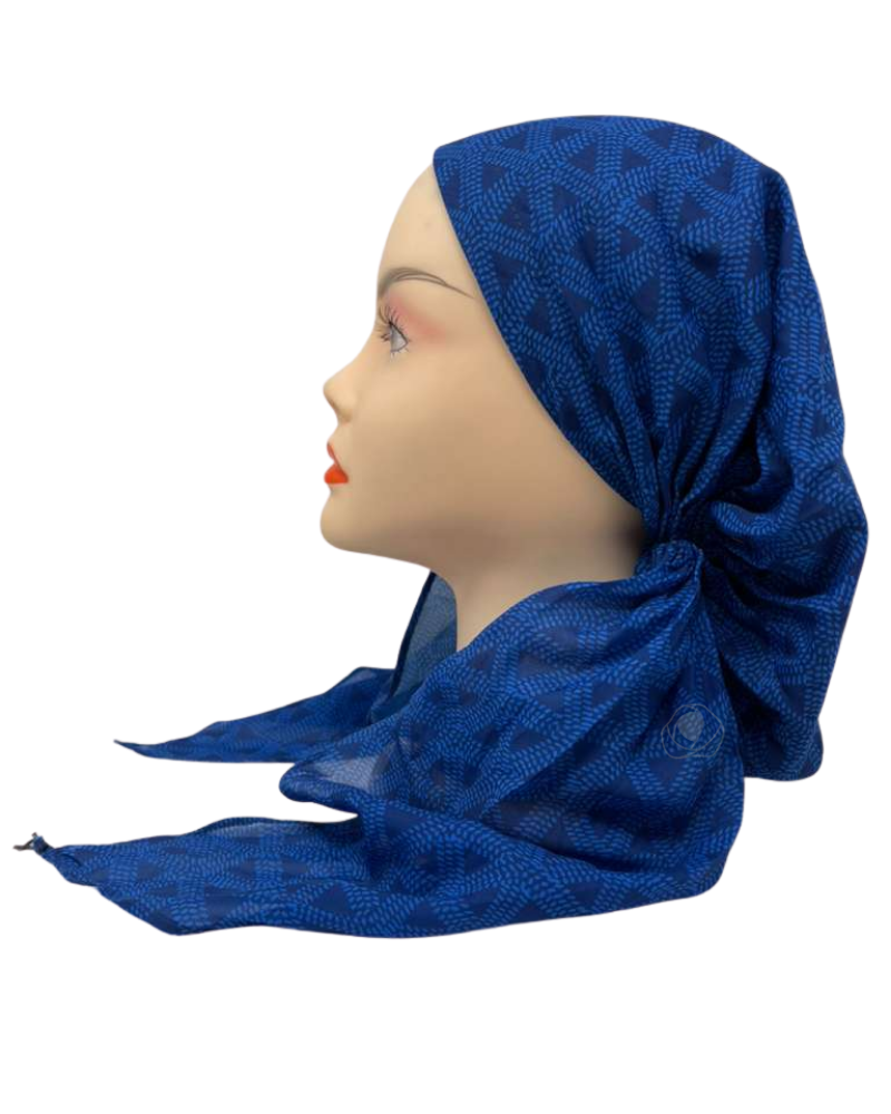 Ahead P2817 Blue Optix Classic Fit Pre-Tied Bandanna Myselflingerie.com