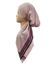Revaz HS703BH Blush Varsity Stripe Adjustable Pre-Tied Bandanna with Velvet Grip