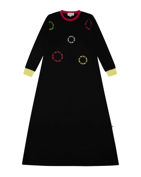 Miss Mini NLP05 Black/Neon Logo Modal Teen Nightgown Myselflingerie.com