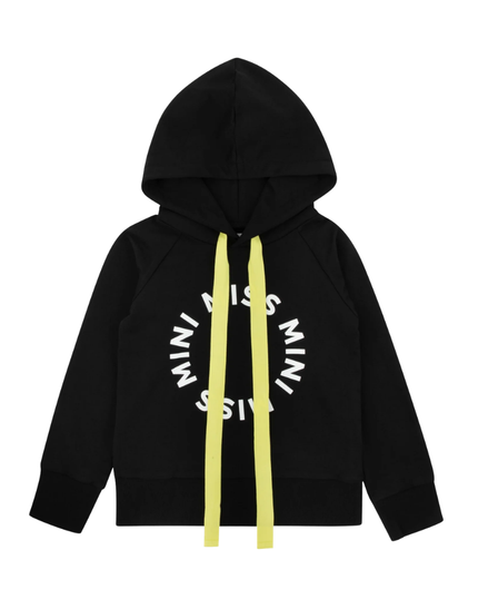 Miss Mini NLP06 Black/Neon Logo Modal Teen Hoodie Myselflingerie.com