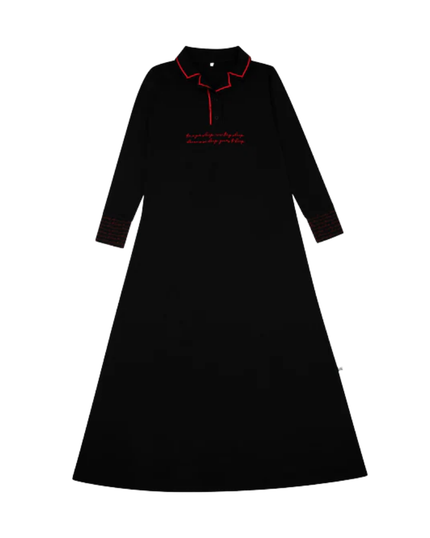 Miss Mini CSP06 Counting Sheep Black Modal Teen Nightgown Myselflingerie.com