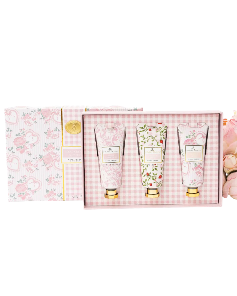 8 Oak Lane EHNDC-023 Sweetheart Blooms 3pcs Hand Cream Set Myselflingerie.com