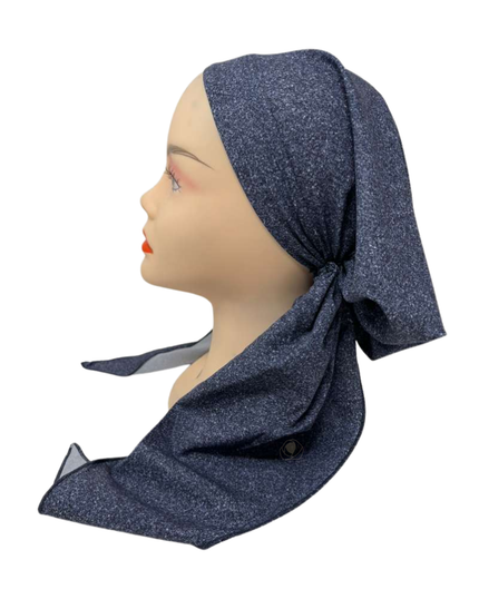 It's Younique PP-SWIM-DN Denim Swim Pre-Tied Bandanna with Velvet Grip Myselflingerie.com