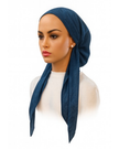 Ahead P2705 Cobalt Blue Wovara Solid Classic Fit Pre-Tied Bandanna Myselflingerie.com