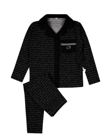 Miss Mini CSP05 Counting Sheep Black Modal Teen Pajamas Set Myselflingerie.com