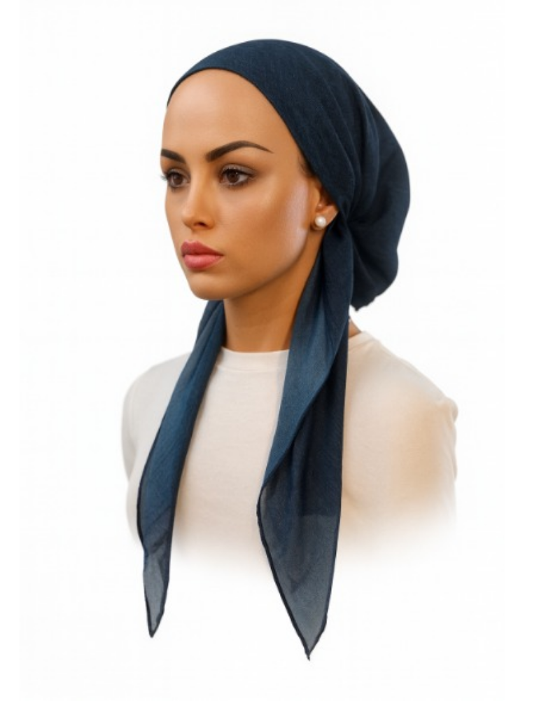 Ahead P2705 Navy Wovara Solid Classic Fit Pre-Tied Bandanna Myselflingerie.com