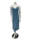 Oh! Zuza 4611 Aqua and Sheer White Lace Sleeveless Modal Nightshirt Myselflingerie.com