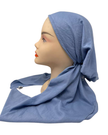 Tal New York Solid Chambray Soft Pre-Tied Bandanna with Velvet Grip Myselflingerie.com