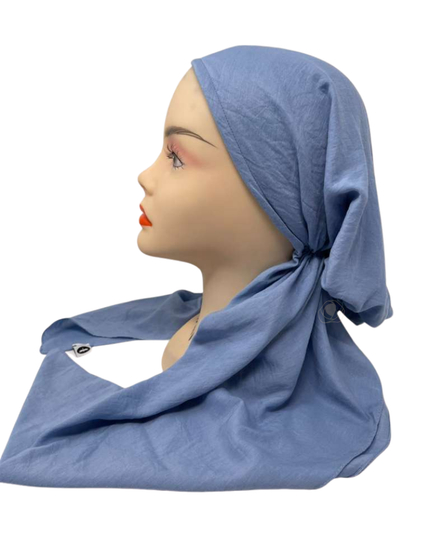 Tal New York Solid Chambray Soft Pre-Tied Bandanna with Velvet Grip