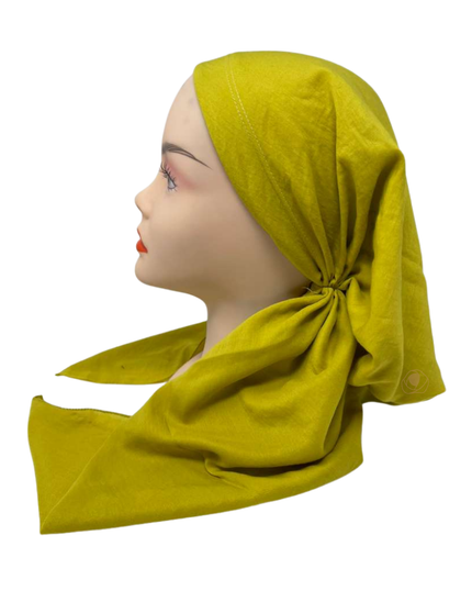 It's Younique PP-SOL-LI Solid Lime Pre-Tied Bandanna with Velvet Grip Myselflingerie.com