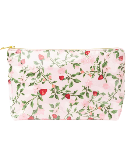 8 Oak lane EA307BER Berry Botanical Clear Coated Travel Cosmetic Case Myselflingerie.com
