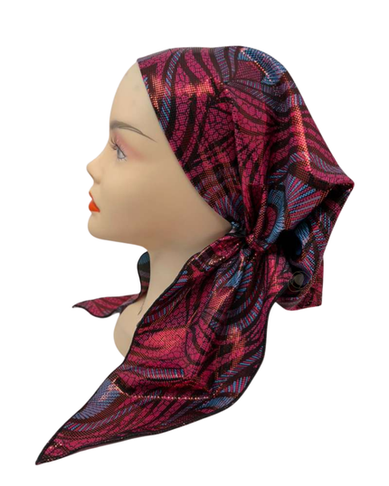 Triple Up Abstract Foil Pre-Tied Swim Bandanna Myselflingerie.com